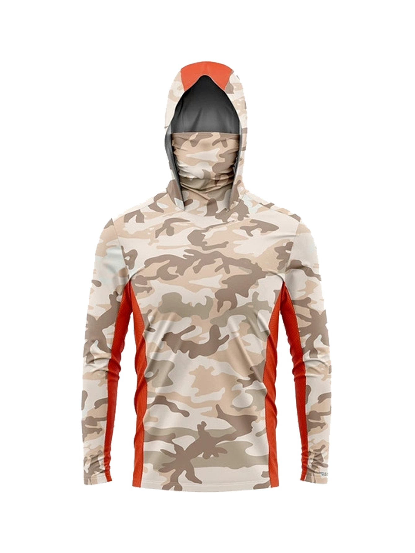 Fishing Mask Sun Protection - Desert Camo Heren Vissershirt met Capuchon
