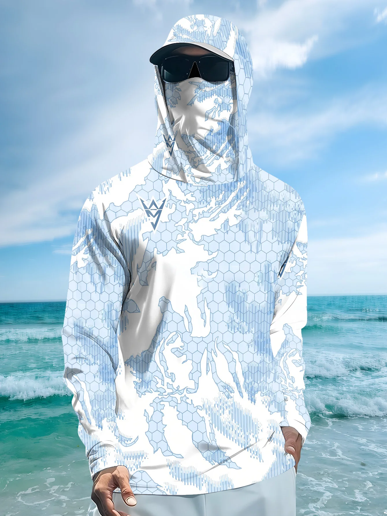Fishing Mask Sun Protection - 2026 Nieuw model UV-bestendig vissershirt met