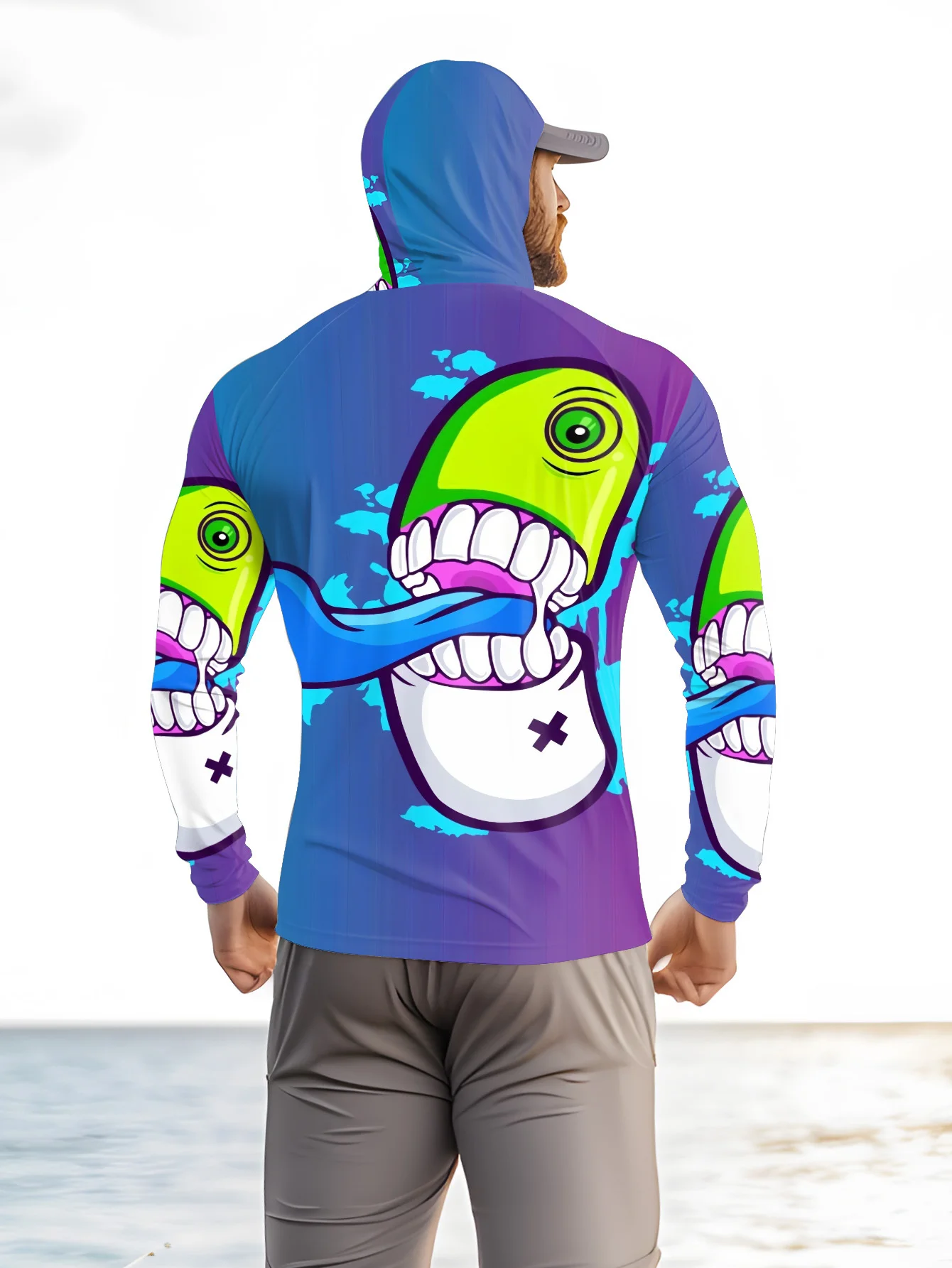 Heren Cartoon Monster Graffiti - Fishing Mask Sun Protection recensie en prijs