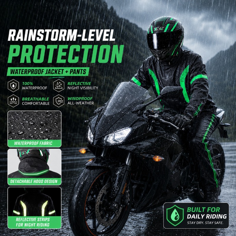 Motorregenpak waterdichte jas  - Fishing Rain Suit recensie en prijs